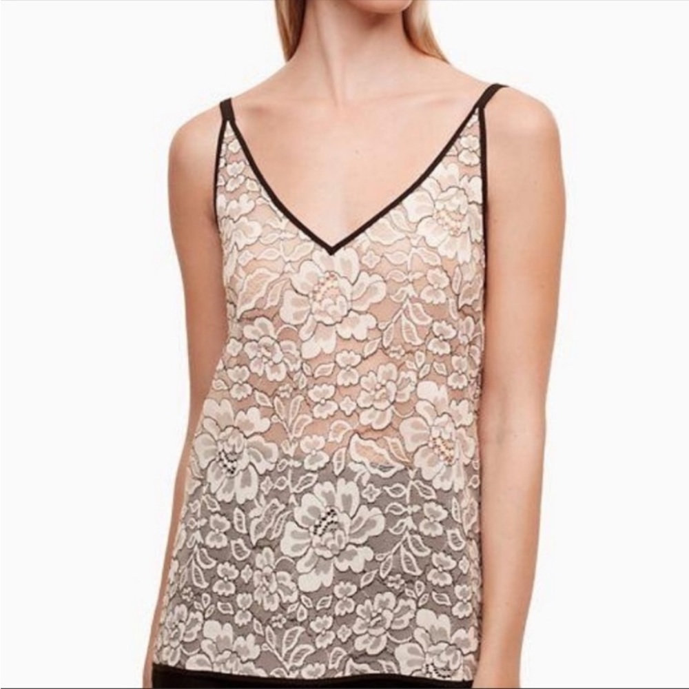 Aritzia BABATON Halsmann Lace Floral Top M